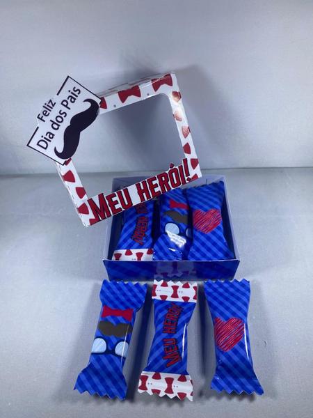 20 mini caixinha com 6 balas personalizadas para o dia dos pais para mimos, eventos especiais - PERSONALIZADOS Imagem de 20 mini caixinha com 6 balas personalizadas para o dia dos pais para mimos, eventos especiais