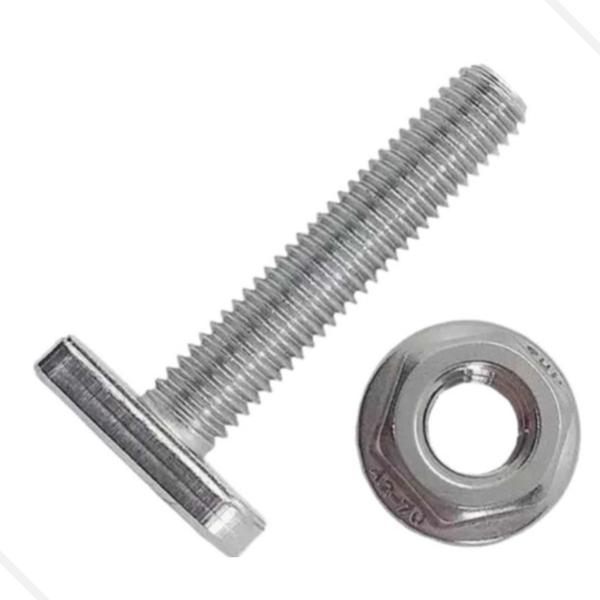 Imagem de 20 Parafusos Martelo T Inox 304 / M8x30mm / Porcas Flange M8