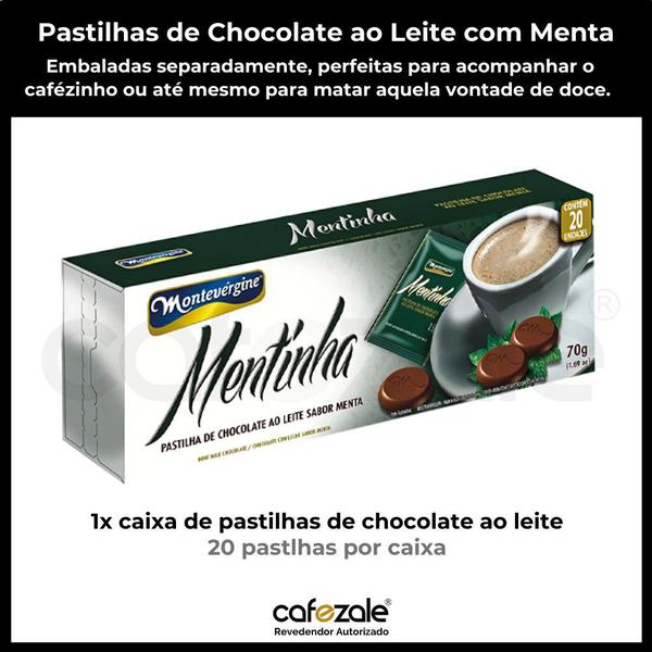 Imagem de 20 Pastilhas de Chocolate, Mentinha, Montevérgine