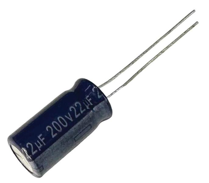 Imagem de 20 PÇS CAPACITOR ELETROLITICO 22X200V - 22UF X 200V - 105º