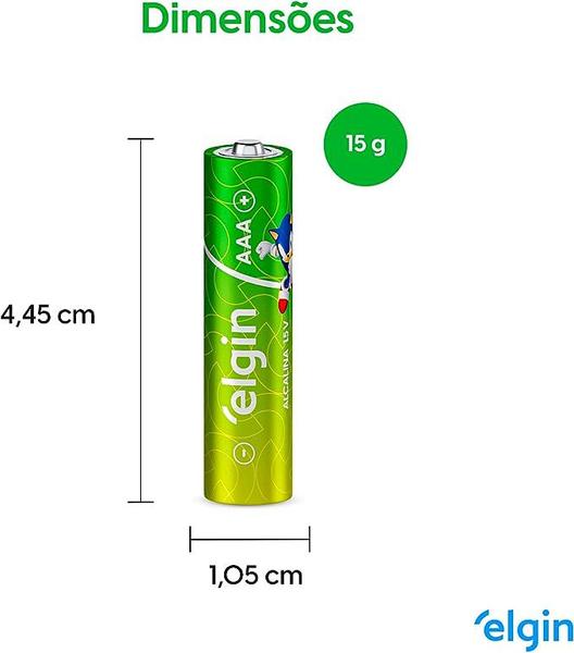 Imagem de 20 Pilha Alcalina AAA Elgin Energy Lr3 1,5v (5x4)