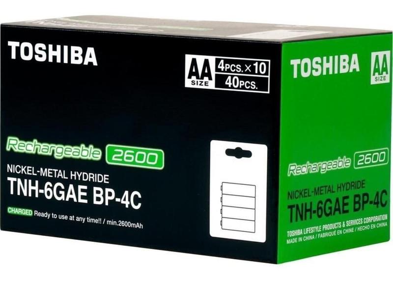 Imagem de 20 Pilhas Aa Recarregáveis Toshiba 2600 Mah Alto Desempenho