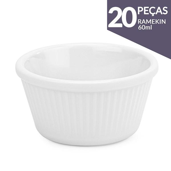 Imagem de 20 Ramekin Porta Molho Buffet Melamina Profissional 60 Ml