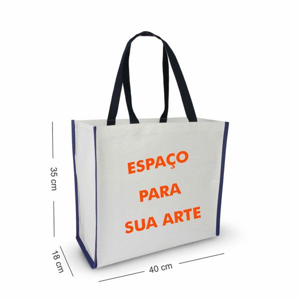 Imagem de 20 Sacolas de Ráfia Laminada 120 GR Personalizadas