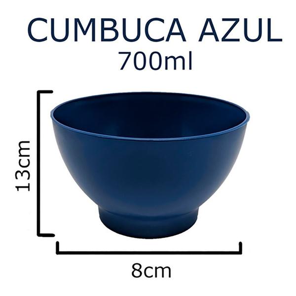 Imagem de 20 Tigelas Plásticas Azul Cumbuca Bowl Buffet 700ml Atacado