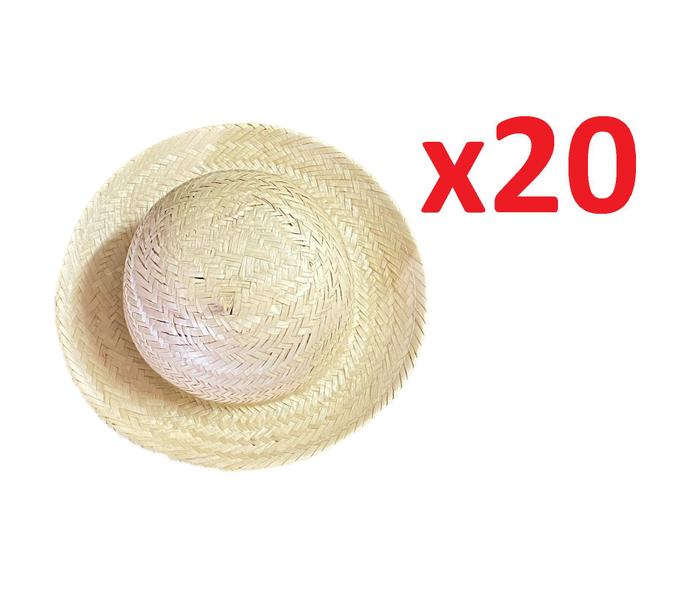 Imagem de 20 un Mini Chapéu de palha 25,5cm para fantasia festa junina