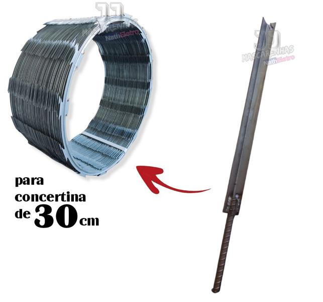 Imagem de 20 un Poste para fixação para concertina 30cm concretar