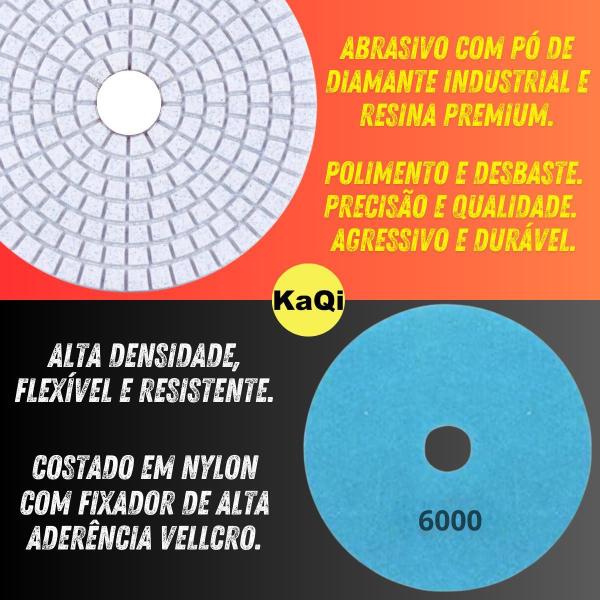 20 X Lixas Discos Grão Liso 4 Pol.100Mm Diamantada Granito - Kaqi Imagem de 20 X Lixas Discos Grão Liso 4 Pol.100Mm Diamantada Granito