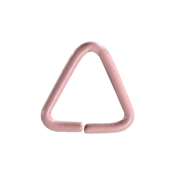 Imagem de 200 Argola Artesanal Para Chaveiro 23mm + 200 Triangulo Rosa Bebe