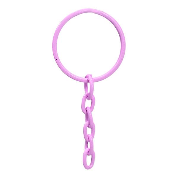 Imagem de 200 Argola Artesanal Para Chaveiro 23mm + 200 Triangulo Rosa Bebe