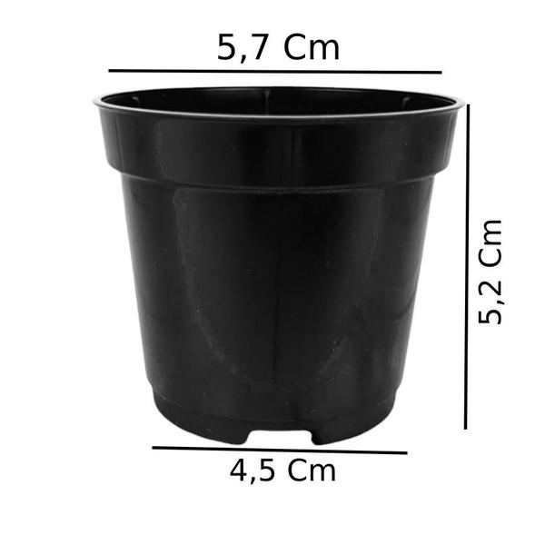 Imagem de 200 mini Vasos plástico Pote 6 Para Mini Cactos E Suculentas 80 ML vaso para lembrancinha