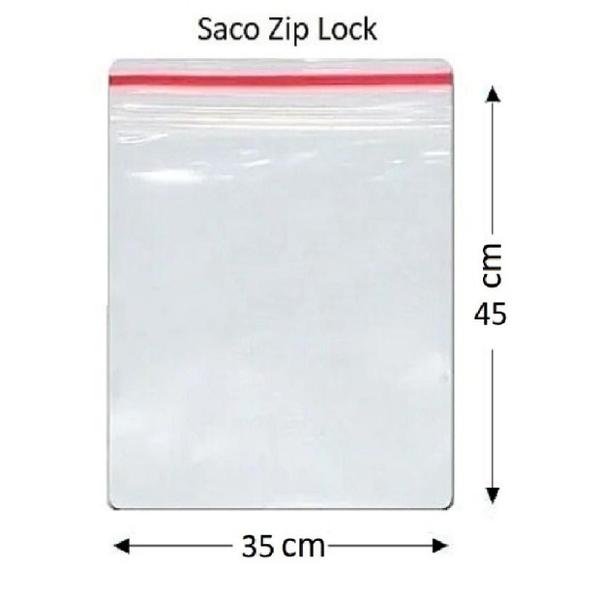 Imagem de 200 Sacos Saquinho Zip Lock Hermético 35x45cm Abre E Fecha