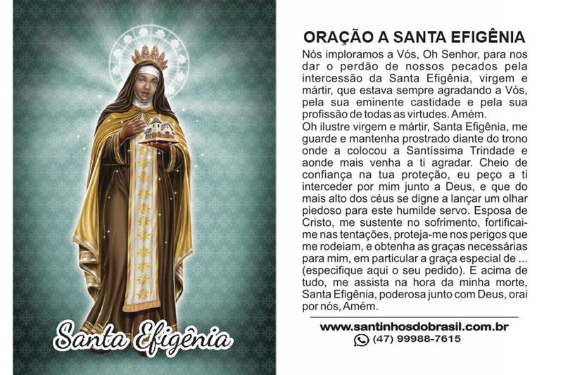 Imagem de 200 Santinho Santa Efigênia (oração no verso) - 7x10 cm