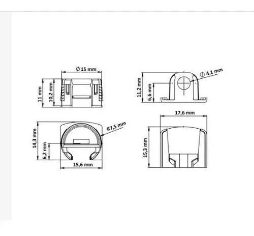 Imagem de 200 Suporte Prateleira Uniblock/vb52 Cantoneira 15mm Zamac