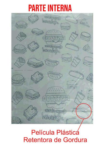 Imagem de 2000 Papel Acoplado Hamburguer Lanche Eb