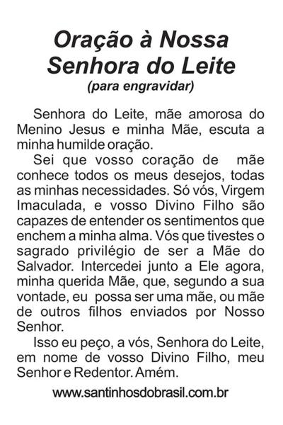 Imagem de 2000 Santinho N S Nossa Senhora do Leite (oração no verso) - 7x10 cm