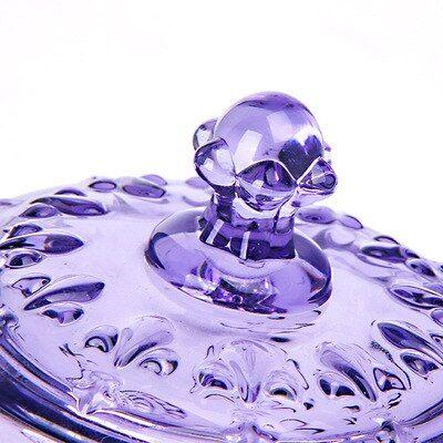 Imagem de 200ml European Retro Fashion Glass Glass for Daily Use Grocery Drink Cup Crown with Cover and Handle Heat Resistant Water Cup Gravura (Roxo)