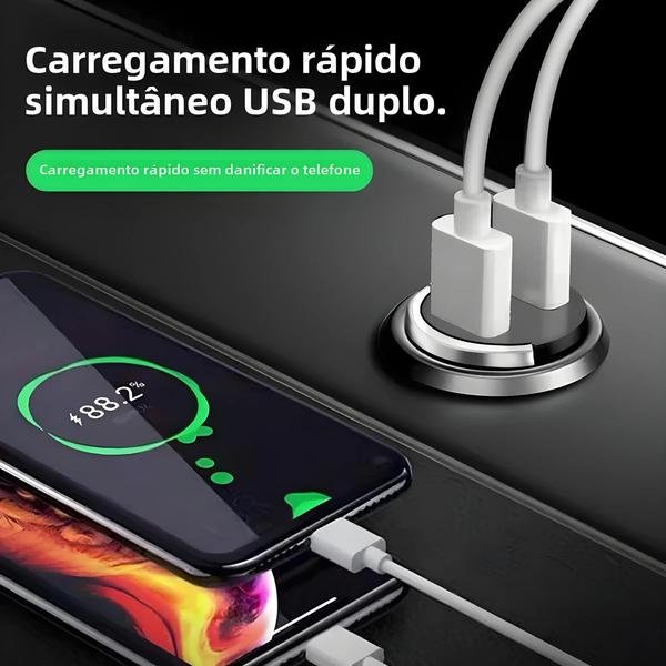 Imagem de 200W Mini Carregador De Carro USB Duplo Carregamento Rápido Para iPhone Huawei Xiaomi Samsung QC 3.0