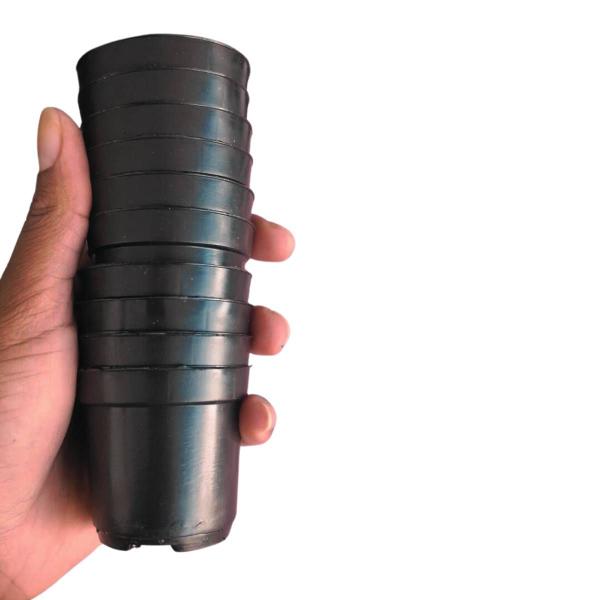 Imagem de 200X Vasos Plantio P6 (100ml) Preto INJEPLASTEC