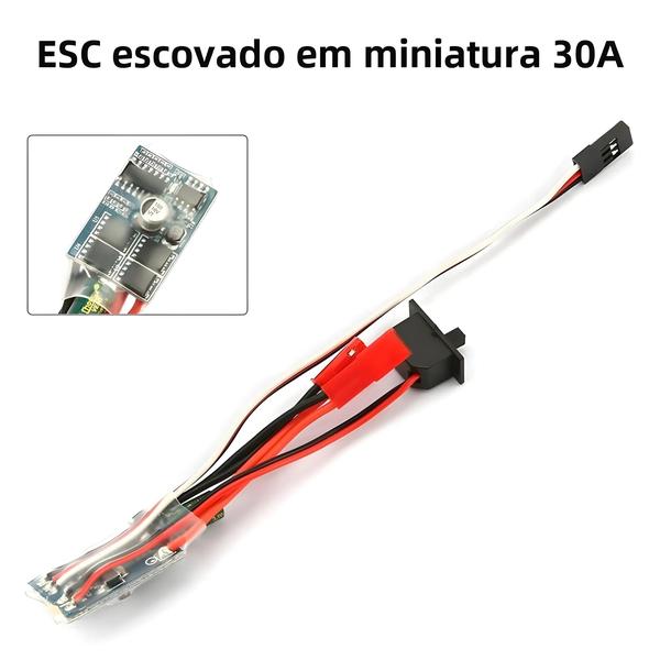 Imagem de 20A 30A Escovado Micro Controlador De Velocidade Elétrica ESC 2S Para DIY Mini RC Carro Barco Tanque