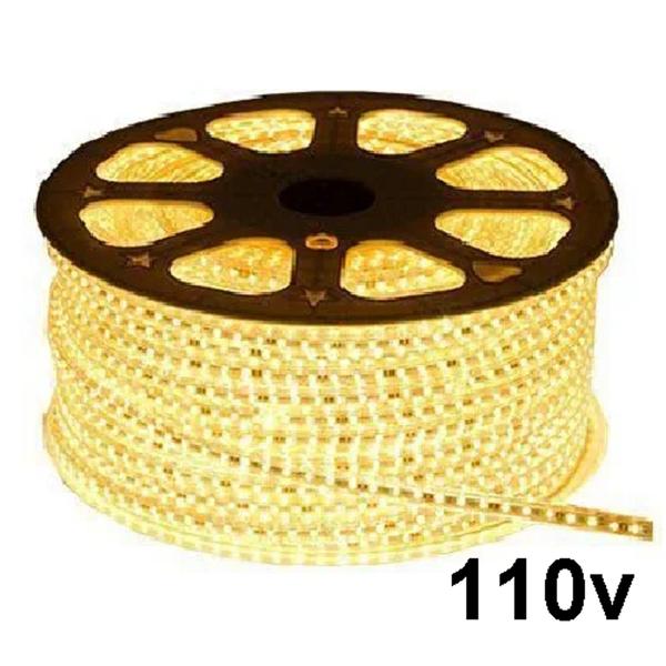 Imagem de 20m Mangueira Fita LED 5050 com Conector Branco Frio ou Branco Quente 110V ou 220V