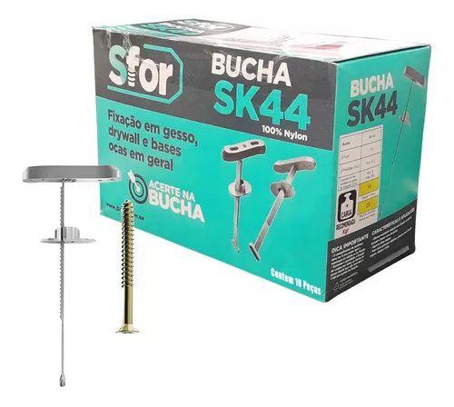 Imagem de 20pcs Bucha Nylon Sk44 Gesso Drywall Bloco Parafuso Philips