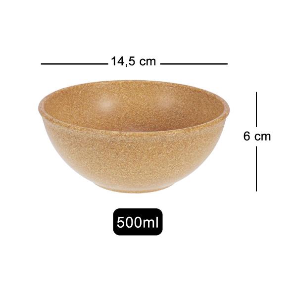 Imagem de 20un TIGELA 500ml BOWL CUMBUCA VASILHA CALDO MARROM CLARO