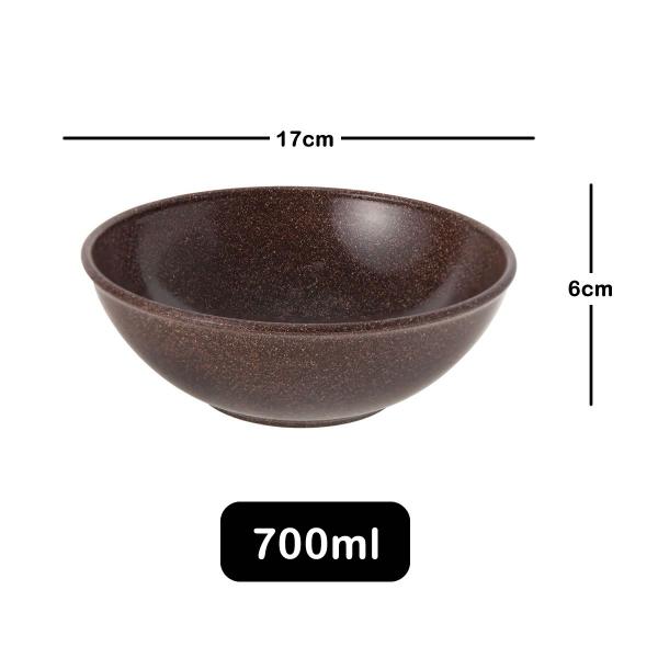 Imagem de 20un Tigela bowl 700ml salada petiscos Marrom Escuro