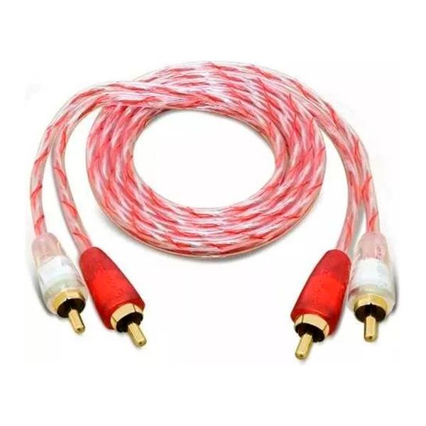 Imagem de 20x Cabos Coaxial RCA Stetsom Série Bronze 1 Metro Vermelho e Branco Banhado a Ouro - Stetsom