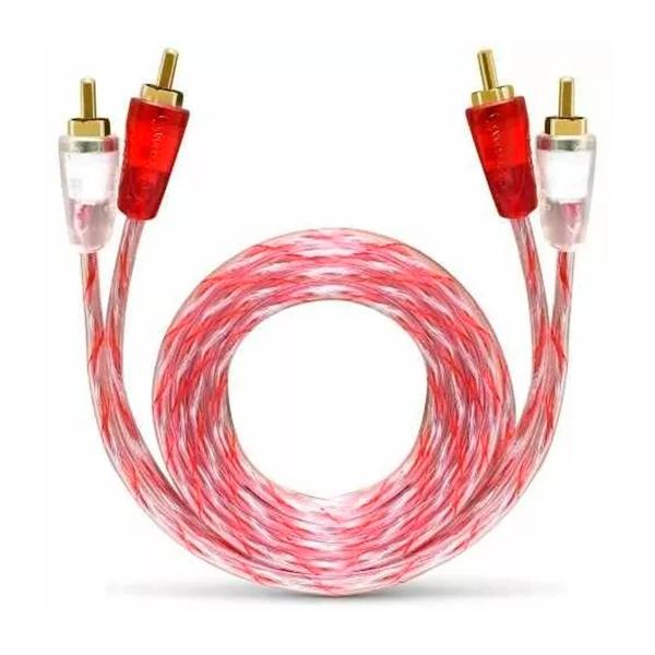 Imagem de 20x Cabos Coaxial RCA Stetsom Série Bronze 1 Metro Vermelho e Branco Banhado a Ouro - Stetsom