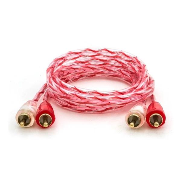 Imagem de 20x Cabos Coaxial RCA Stetsom Série Bronze 1 Metro Vermelho e Branco Banhado a Ouro - Stetsom