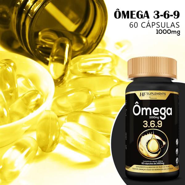 Imagem de 20x OMEGA 3 6 9 60CAPS PEIXE LINHAÇA BORRAGEM HF SUPLEMENTS