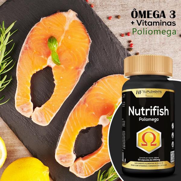 Imagem de 20x omega 3 com vitamina a d c e k b1 b2 b3 b6 b12 atacado