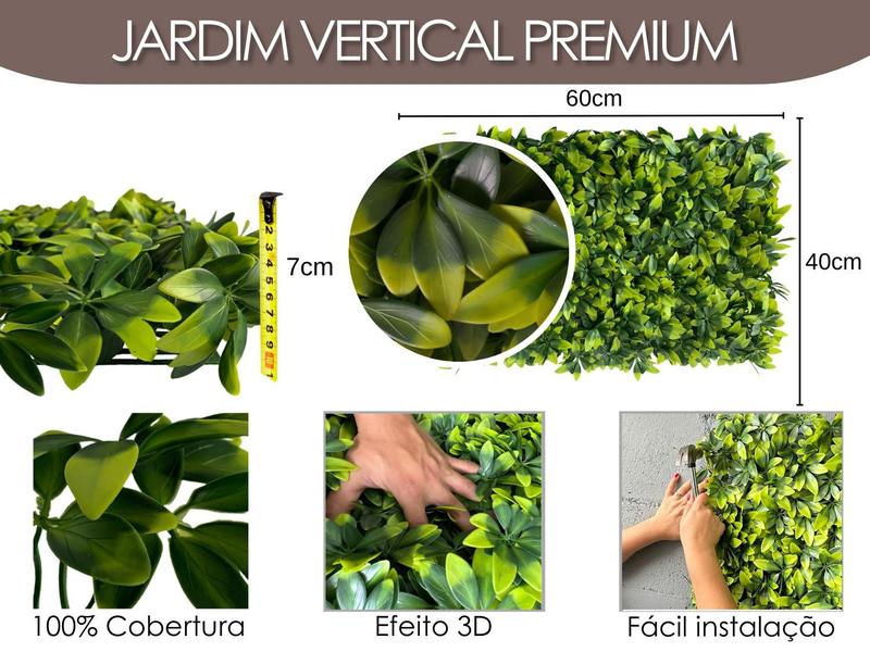 Imagem de 21 Placas Artificiais de Alto Padrão Beleza Incrível para Jardins Verticais Permanentes Premium