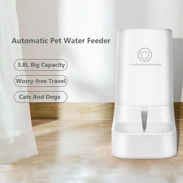 Imagem de 2,1kg+3,8L de grande capacidade Pet Dog Cat Automatic Pet Feeder Water Dispenser Fountain para todos os animais de estimação que bebem comida de água Alimentação de cães