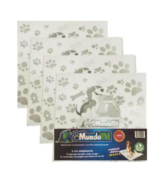 Imagem de 224 folhas Jornal Biodegradável Higiênico para Pets (4 Kg) - Mundo Pet