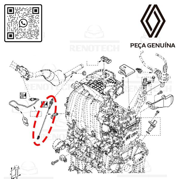 Imagem de 226908466r - sonda lambda - motor 1.6 16v h4m - 2016 em diante - sandero ii / captur / duster / logan ii
