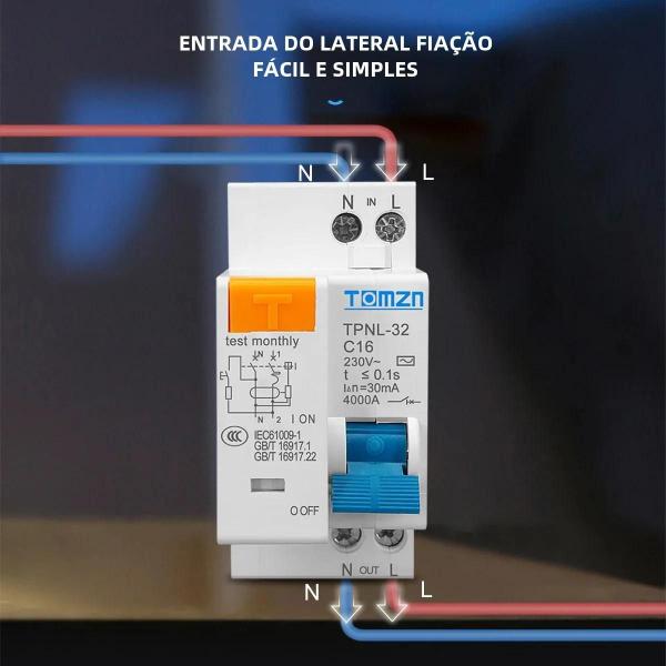 Imagem de 230v 1p+n Rcbo Mcb Sobre E Proteção Contra Vazamento De Corrente Curta Tpnl Dpnl Disjuntor