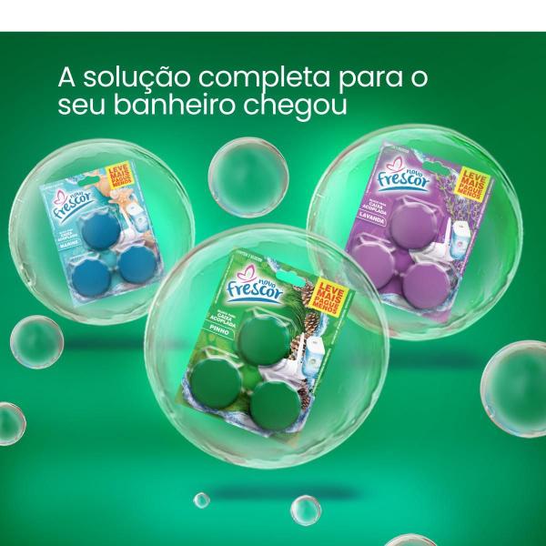 24 Cartelas 3 Blocos Tablete Sanitário Pinho 45G Bloco Caixa - Novo Frescor Imagem de 24 Cartelas 3 Blocos Tablete Sanitário Pinho 45G Bloco Caixa
