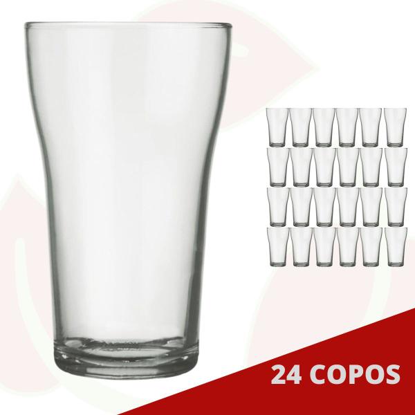 Imagem de 24 Copo de Vidro Boteco 200ML Transparente Nadir Cerveja Chopp