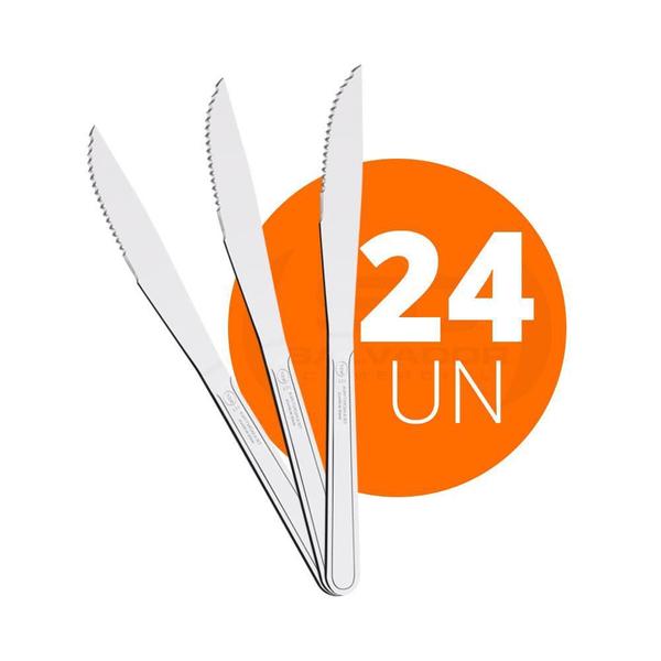 24 Facas De Churrasco Búzios Em Aço Inox Fibag - Tramontina Imagem de 24 Facas De Churrasco Búzios Em Aço Inox Fibag - Tramontina