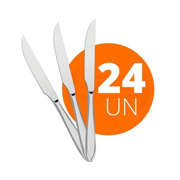 24 Facas De Churrasco Luxo Laguna Aço Inox Fitop Tramontina Imagem de 24 Facas De Churrasco Luxo Laguna Aço Inox Fitop Tramontina