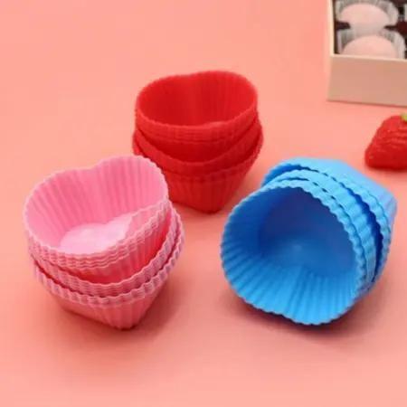 Imagem de 24 Forminhas de Silicone Antiaderente Cupcake Bolo Pudim Mini Forma Muffin Petit Gateau Cozinha