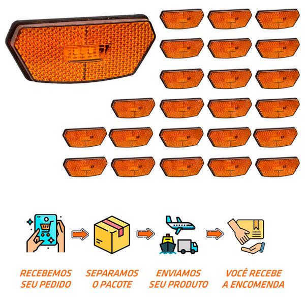 Imagem de 24 Lanterna Diamante Guerra LED Âmbar Saída Fios