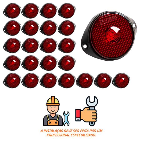 Imagem de 24 Lanterna Frontal Randon LED Rubi 65mm c/ Sup. - Conect.