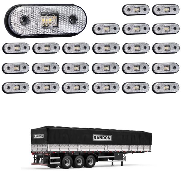 Imagem de 24 Lanterna Lateral Randon LED Cristal Saída Fios