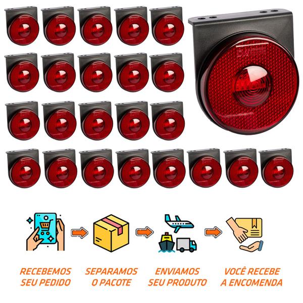 Imagem de 24 Lanterna Lateral Randon LED Rubi 85mm c/ Sup. - Conect.