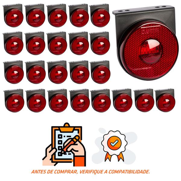 Imagem de 24 Lanterna Lateral Randon LED Rubi 85mm c/ Suporte - Fio