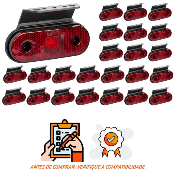 Imagem de 24 Lanterna Lateral Randon LED Rubi c/ Suporte - Fio