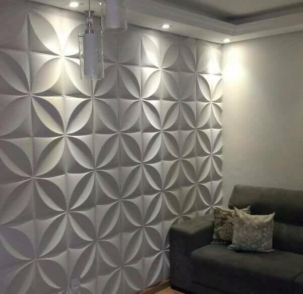 Imagem de 24 placas De Parede Pvc 3d Revestimento Alto Relevo e Adesiva Oferta